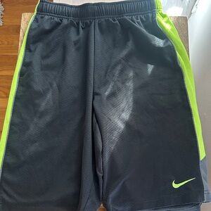Nike Black Shorts with Neon Green Trim